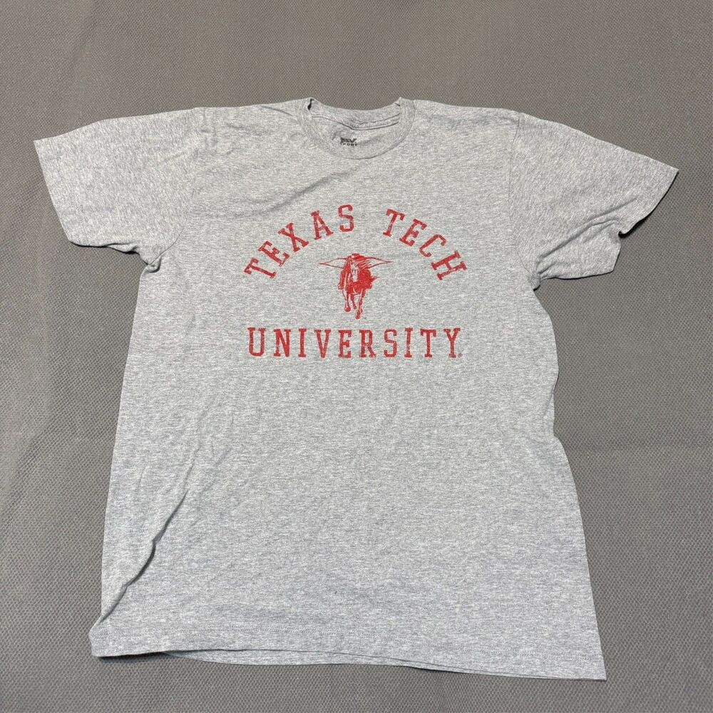 Vintage 00S Mv Sport Mens T-Shirt Size L Light Grey Texas Tech University